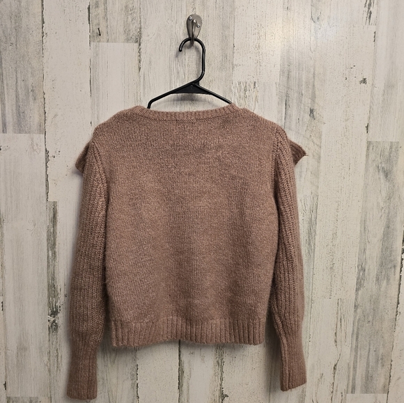 Wild Fable Women's Ruffled Knit Blush Pink Sweater Size Small - Picture 3 of 8